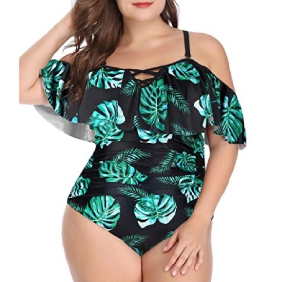 Daci Tropical Off-Shoulder One-Piece Swimsuit - Picture 1 of 12